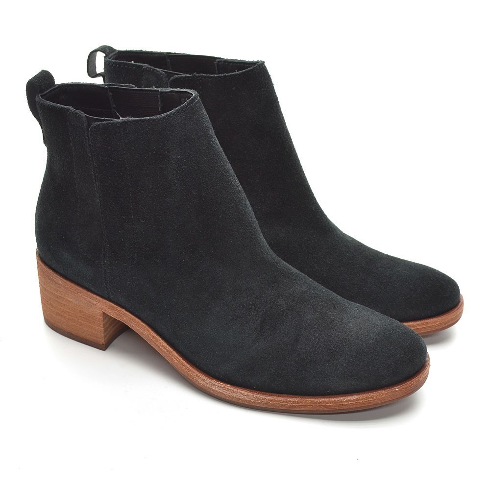 Kork-Ease Mindo Black Suede Ankle Boots 37 / 6.5 New